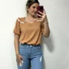BLUSA DE ALGODÓN Y LINO